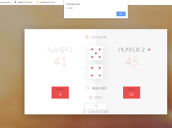 Javascript Dice Game Screenshot 1