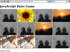JavaScript Pairs Game running on Javascript Pairs Website