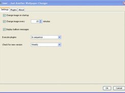 Settings panel