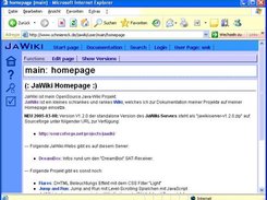 Screenshot der JaWiki Oberflche im Browser.
