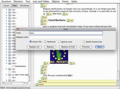3 - Editing with Jaxe: find dialog