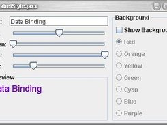 The "LabelStyles" demo shows off the power of data binding