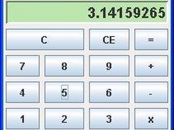A working four-function calculator written entirely in JAXX