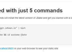JBake Screenshot 1