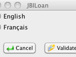 Choose language dialog