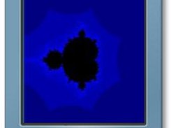 The program "mandelbrot" on the Sun Wireless Toolkit.