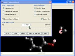 Modifying distance between molecules