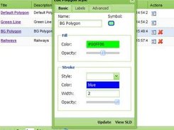 Styles management - SLD style editor