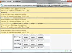 Warning on duplicate file names when uploading files