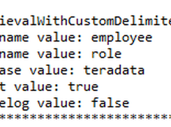Sample custom delimiter