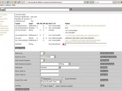 Main panel to explore and edit nodes and properties