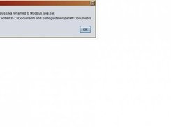 Message box after Java source file generated