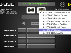 Roland JD-990 Card Selector