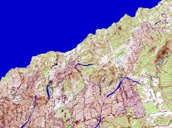 Duluth covered by topographic map.