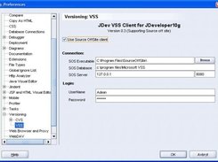 Shows VSS Extensions preferences dialog using SourceOffSite