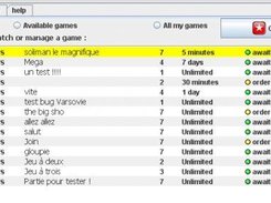 Games list