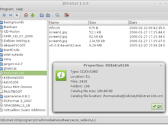 JDiskCat 1.3.0 under Linux Mint 13 (Cinnamon 1.4 desktop environment)