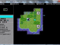 Civilization 1, the first working game in jDosbox