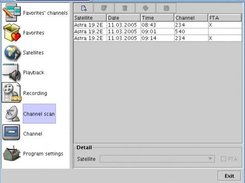 The preferencies panel fo scanning channels
