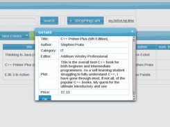 Bookdetails dialog