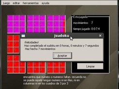 game finished, the background flashes / juego completado