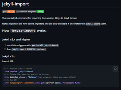 jekyll-import Screenshot 1