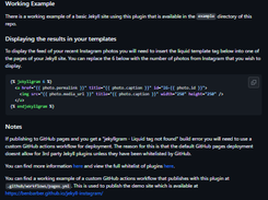 Jekyll-Instagram Plugin Screenshot 1