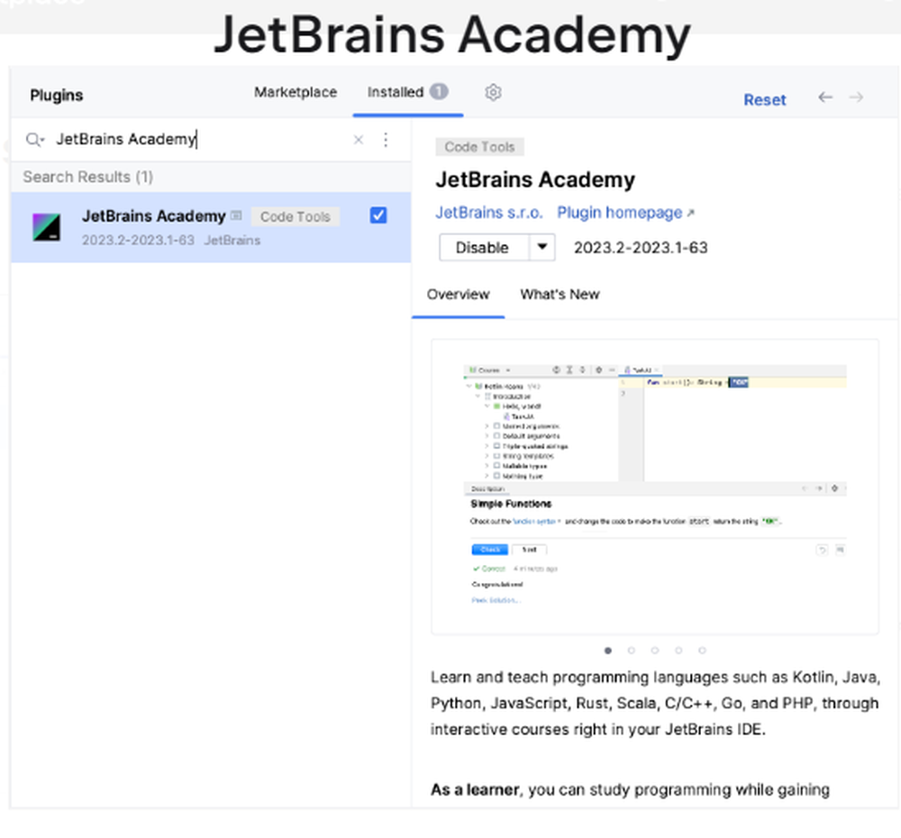 JetBrains Academy Screenshot 1