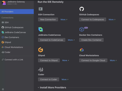 JetBrains Gateway Screenshot 1