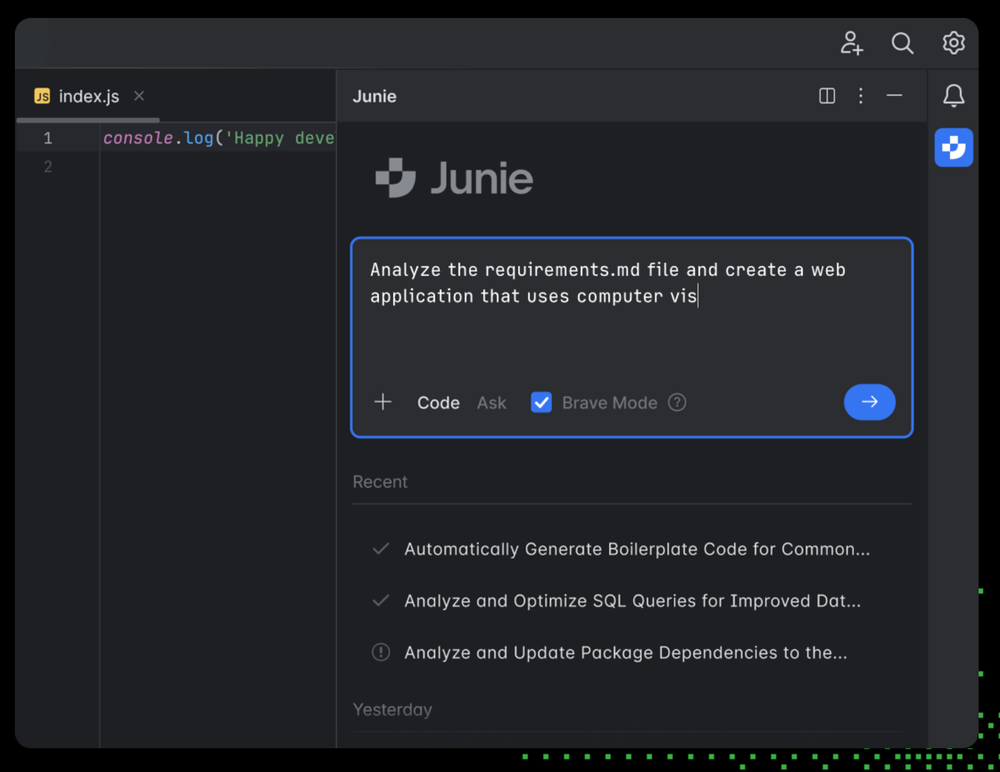 JetBrains Junie Screenshot 1