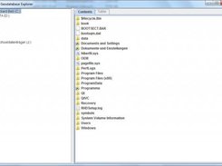 The initial view listing the root on the left.