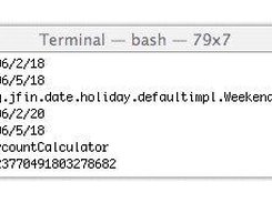 Output of DaycountFractionCalculator.sh example