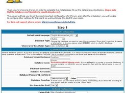 JForum's Graphical Installation Wizard