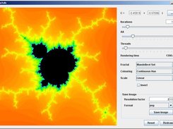 JFractals 0.02: Mandelbrot Set