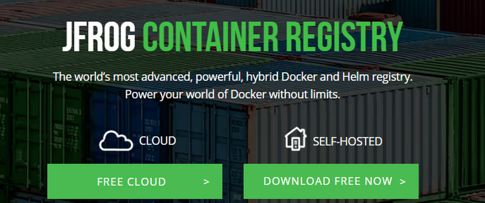 JFrog Container Registry Screenshot 1