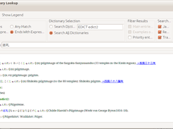In the dictionary lookup window you can search individual words in the installed dictionaries.