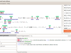 The JGloss document window after importing a document.