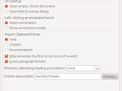 In the JGloss preferences you can configure the various import settings.