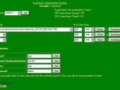 Generated Web App's Application Console