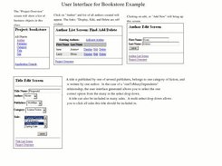 User Interface for Bookstore Example