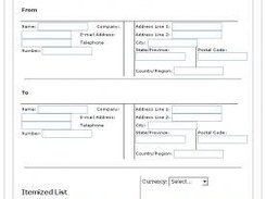 Rendering of a sample form coming with InfoPath