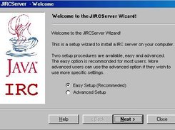 Example JIRCServer Wizard - Release Wizard may differ