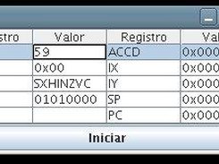 Table used to modify internal registers