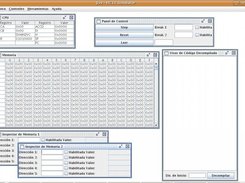 The application showing many of its controls