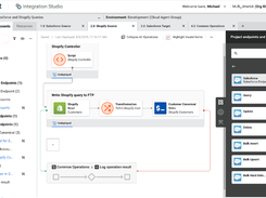Build and maintain integration workflows using an intuitive drag-and-drop interface.
