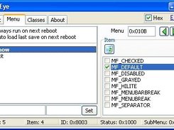 SysEye Menu properties editor