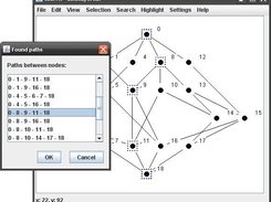 Searching paths between nodes