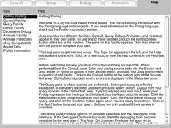 Help pane (Applet view)