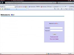 Login Screen of JMail