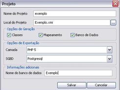 Tela de incluso e alterao dos projetos